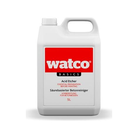 Watco Basics Saeurebasierter Betonreiniger, verduennte Salzsaeure 5L
