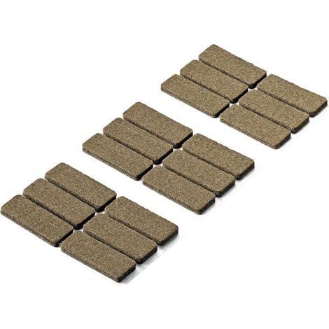 Hettich Filzgleiter braun 16 x 44 x 4.5 mm - 18 Stück Filzgleiter & Möbelgriffe