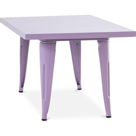 Square Children's Table - Industrial - Metal - 60cm - Stylix Purple