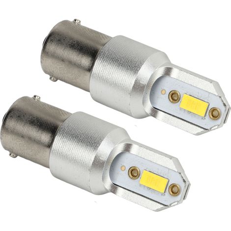 Lot de 2 ampoules LED 1156 étanches IP67, 110 W, 2600 lm, pour clignotants de voiture, SUV, camion et camping-car, jaune 3000 K (1/5)