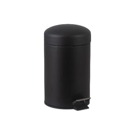 ANDREA HOUSE BA25110 Papelera Pedal Metal/Ng. Mate 3L - ref: BA25110