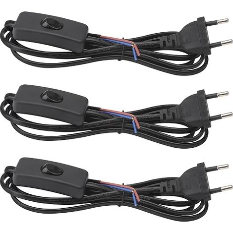3 câbles avec fiche, 1.8 m câble avec interrupteur, câble de raccordement avec fiche, câble avec interrupteur et prise, câble d'alimentation avec interrupteur (1/5)