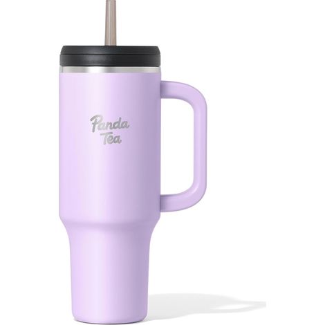 Mug XXL avec Paille - 1180 mL - Violet - Gourde Inox isotherme avec Paille – Boissons Chaudes & Froides - Bouteille Double Paroi – Gourde Grande Capacité (1/5)