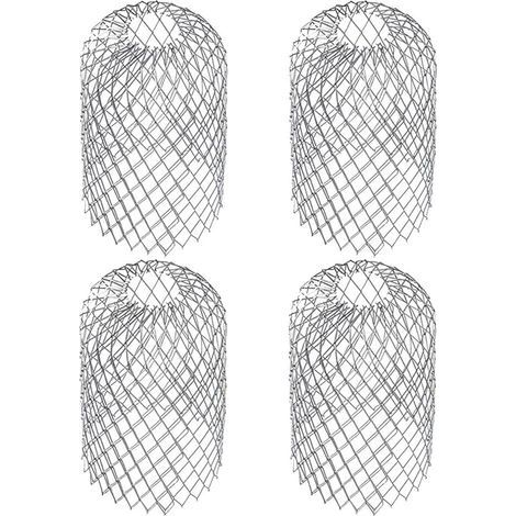 4x Filtres de Gouttière en Aluminium 3 Pouces, Crapaudines pour Gouttière, Grille Protection Gouttière, Gardes de Gouttière en Métal pour Maison Avant Toit Fossé Égout contre les Feuilles Toiture (1/5)