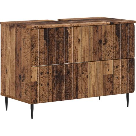Waschbeckenschrank ZWOLLE Altholz 82 x 41 x 58,5 cm vidaXL (1/5)