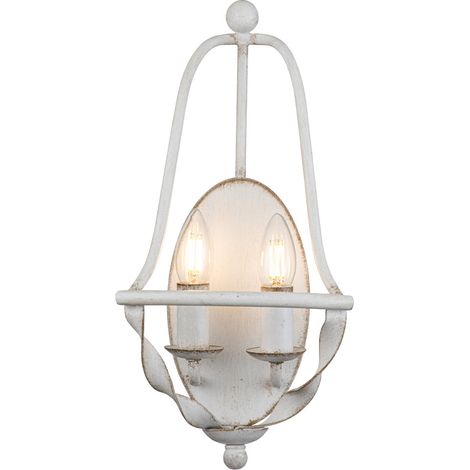 Elstead Quoizel Bradbury Bougie Applique Murale Blanc Antique (1/5)