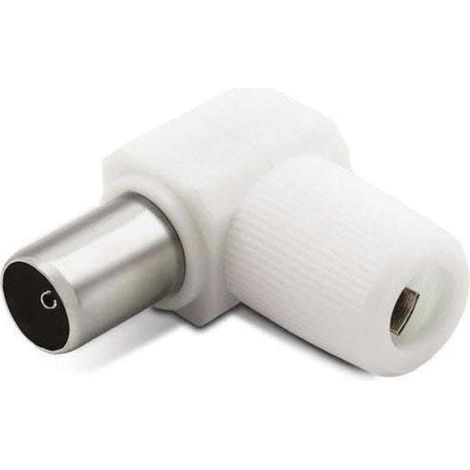 Connecteur Antenne Coudé - 9,52 mm Femelle - Pour TV et Décodeur - Réduction Encombrement Arrière - Blindé Contre Parasitage - 1 Pièce (1/5)