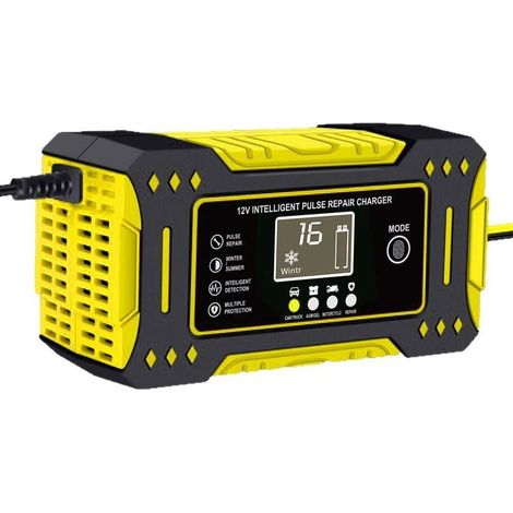 Intelligentes 12V 6A-Batterieladegerät – LCD-Bildschirm – Impulsaufbereitung – Überlast- und Kurzschlussschutz (1/5)