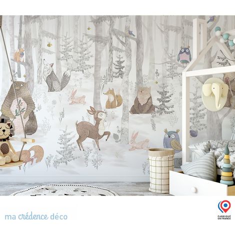 Papier peint : La forêt lointaine des animaux 1 - Intissé - 400 cm - 280 cm (1/3)