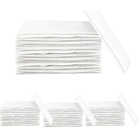 40 pièces Tapis Antidérapant, Rug Grippers, Lavable Patin Antiderapant pour Tapis, Anti Curling Carpet Grippers Coin, Réutilisable, pour Planchers de Bois Franc,Carpettes (6 x 4cm, Carré,Blanc),Carré (1/5)
