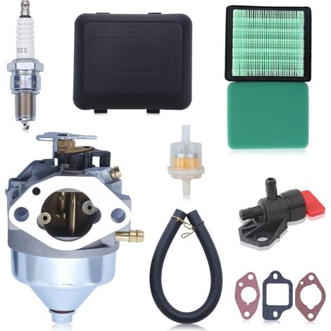 Kit di riparazione carburatore per motore Honda GCV190 e tosaerba HRB217 HRX217, carburatore + filtro aria + guarnizioni + candela + filtro carburante (set 7 in 1)