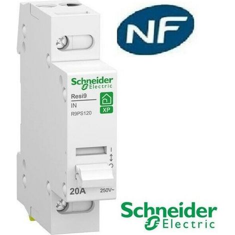 Schneider Electric – Interrupteur sectionneur 1x20 A – AC-22A 250 V – Signalisation ON/OFF – R9PS120