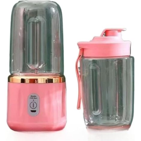 Extracteur de jus USB au format mug - Mixeur portable pour smoothies et jus avec 6 lames 3D Extracteur de jus multifonction 400 ml (1/4)