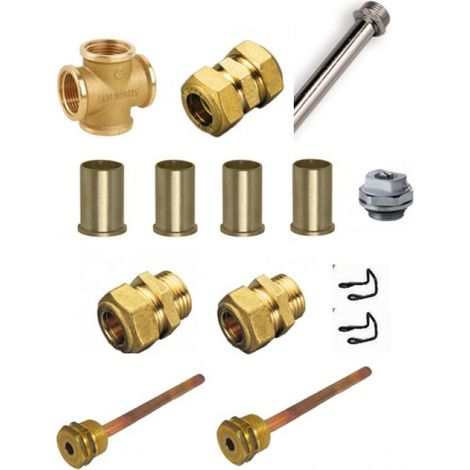 CORDIVARI - Kit raccorderia adatto per impianto per collettori solari
