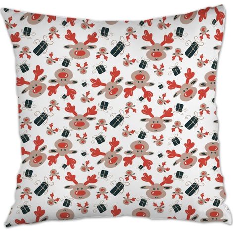 Housse de coussin 45x45 cm en polyester rustique pour canapé lit salon chambre à coucher (1/5)