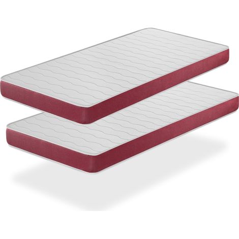 PACK X2 Kindermatratze 90X200 VELVET, Hohe 14 CM , Ergonomisch und anpassungsfahig (1/5)