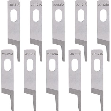 Kits de remplacement de couteau supérieur en acier, 10 pièces, accessoires de Machine à coudre industrielle 201121A