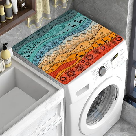 1 Housse De Protection Antidérapante 60x60 Cm Pour Machine À Laver,Sèche-Linge,Cuisine,Salle De Bain (1/5)