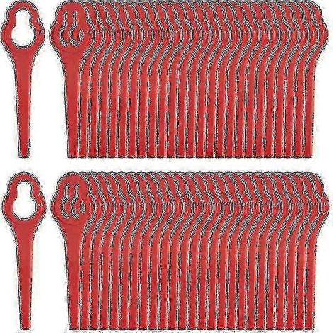 50 lames de rechange pour coupe-bordures Ferrex Aldi FAR 20-i 20V/40V, en plastique, à tremper dans l'eau. (1/5)