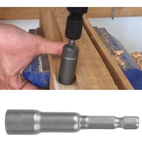 Lot de 5 douilles hexagonales magnétiques, outil de vissage électrique, adaptateur magnétique pour foret de 7 mm (1/5)