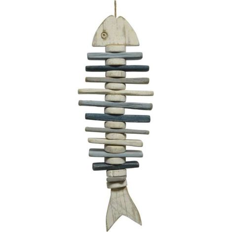 Decoro Pesce 40 cm colore bianco/blu