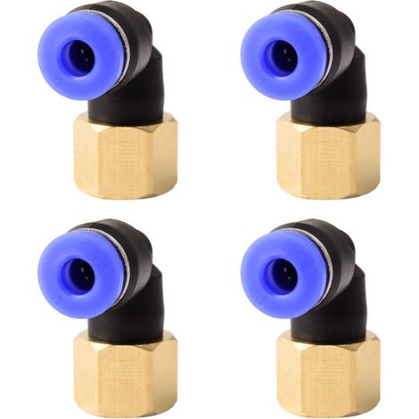 4 pièces 10 mm 1/2′′PT filetage extérieur droit Push to Connect Raccords de tube à emboîter pneumatique connecteur rapide PLF PLF4-1/8" (1/5)
