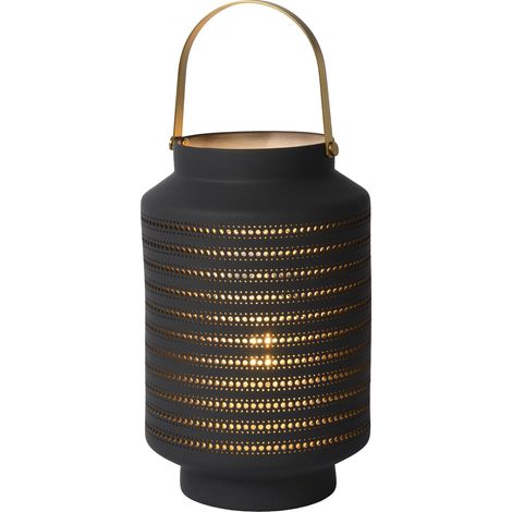 Lampe de table Lucide Jamila noir porcelaine E14 25W (1/5)
