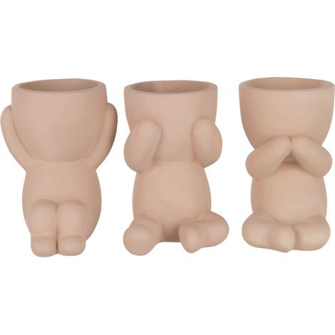 Set de 3 cache-pots beige (1/4)