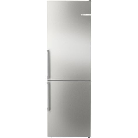 Bosch Serie 4, Combinación frigorífico-congelador independiente con congelador inferior, 186 x 60 cm, Acero cepillado Antihuellas, KGN36VIBT