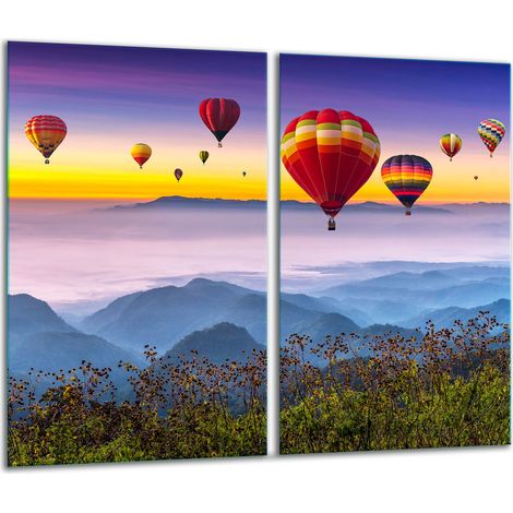 Schneidebrett aus Glas, 2 x 30x52 Luftballons (1/5)