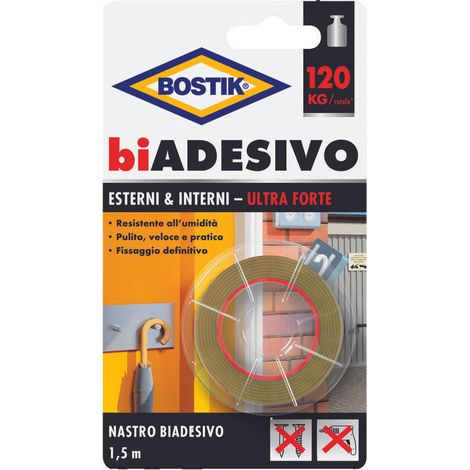 BOSTIK NASTRO BIADESIVO ESTERNIINTERNI 19MMX1,5M BL Q.TA 6