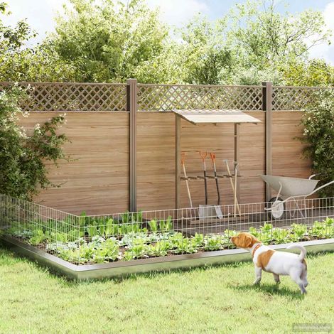 Teenpull – Gartenzaun mit Pfählen 12 pcs 55 x 50 cm Mesh Verzinkter Stahl (1/5)