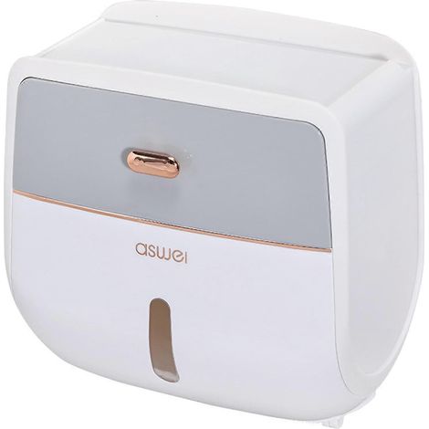 Porte-papier toilette humoristique en résine représentant un garçon se bouchant le nez, pour décorer la salle de bain et offrir un cadeau original. (1/5)