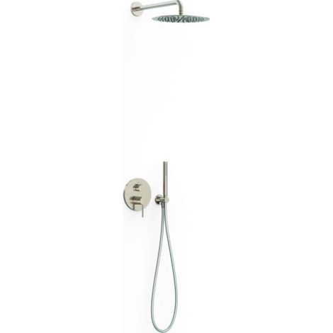 Kit mitigeur encastré 2 voies Rapid‑box pour douche Study Acier - TRES 26238004AC