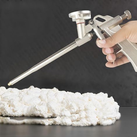 (1pièces or)Pistolet à Mousse. Pistolet à Mousse Polyuréthane Calfeutrage Bâtiment. Métal Pu Robuste En Mousse Expansible Pistolet à Mousse Pour Le Calfeutrage. Le Remplissage. l'Étanchéité