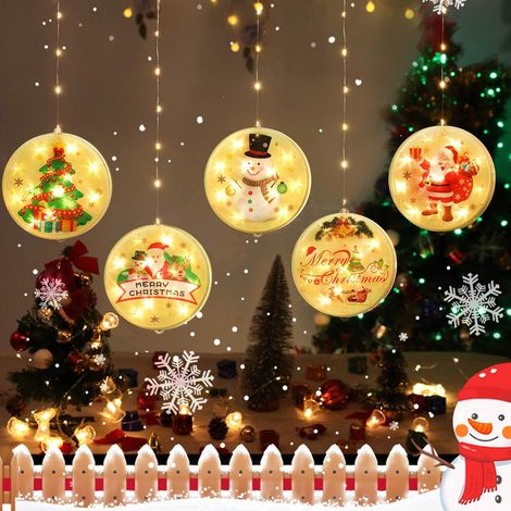 Rideau lumineux, 1,5 m, 113 LED, thème Noël, alimenté par USB, effet visuel 3D, pour fêtes, mariages, fenêtres, arbres et décorations saisonnières.-AquaForge (1/5)