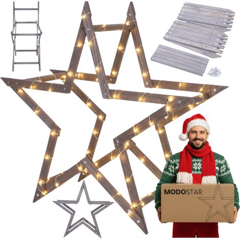 MODO24 MODOSTAR Étoile Noël 3D XXL FSC 114cm Gris. (1/5)