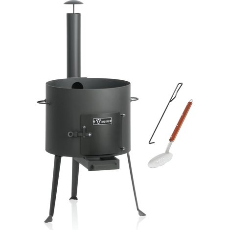BBQ-Toro Forno Kazan Ø 39,5 cm Caldaia per gulasch con schiumarola e attizzatoio Forno esterno (1/5)