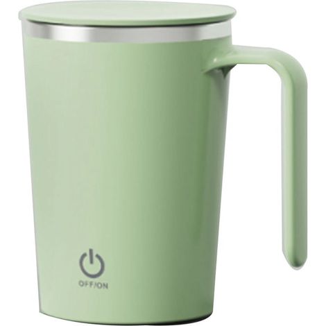 Tasse À Mélange Automatique - 400 Ml - Acier Inoxydable 304 - Rechargeable Par USB - Étanche IPX6 - Vert - 1 Pièce (1/3)