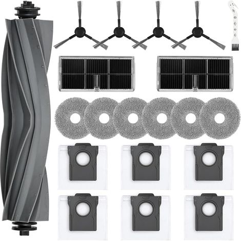 Lot de 20 Accessoires pour Dreame L10s Ultra Gen 2 / Mova E30 Ultra / L40 Ultra AE / L10s Pro Ultra Heat, 1 Brosse Principale, 6 Sacs à Poussière, 6 Serpillière, 4 Brosses Latérales, 2 Filtres (1/5)