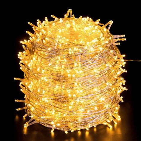 1000 LED Guirlande Lumineuse 100M Blanc Chaud, 8 Mode d’Éclairage Lampe,Guirlande Lumière pour Anniversaire Mariage, Décoration d'ambiance Extérieur Intérieur de Noël Pergola Terrasse Maison (1/5)