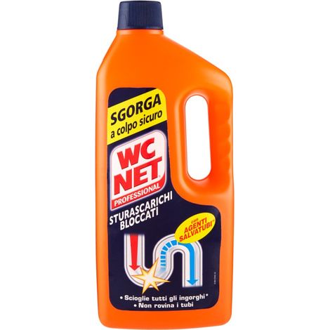 Sturatubi professionale WC NET Gel per Scarichi Bloccati con Agenti Salvatubi 1 L (1/3)