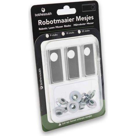 9 - Lame De Tondeuse - Vis En Acier - Double Tranchant Pour Coupe Rase - Compatible Honda Miimo HRM 3000 - Argent - 5,6x2,8cm (1/5)