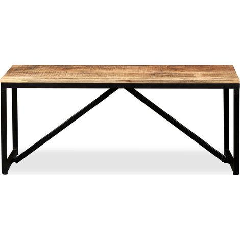INLIFE Banc 110 x 35 x 45 cm Bois de manguier massif (1/5)