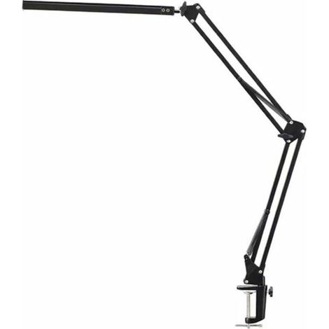 Lampada da scrivania a LED con morsetto, lampada da scrivania per architetti da 12 W con morsetto, oscuramento e temperatura del colore regolabili, braccio girevole in metallo, LED di protezione per g