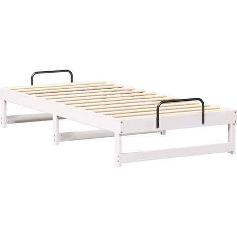Lit adulte,Cadre de lit avec poignées de transport Blanc CFW9861034 (1/5)