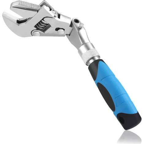Clé à cliquet réglable,tête pivotante 180°,acier Chrome-Vanadium (Cr-V),durable et prise optimale