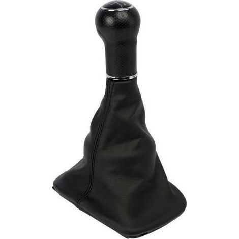 Pommeau + Soufflet adaptable compatible avec Golf 5 - 5 6 vitesses - Noir (1/2)