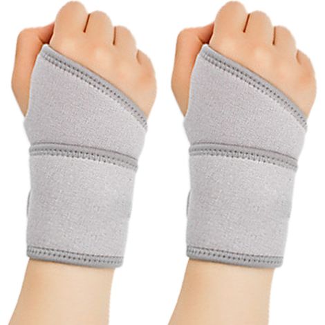 Attelle De Poignet - Soutien Pour Entraînement En Force Et Sport - Réglable Avec Velcro - Maille Aérée - 2 Pièces (1/5)