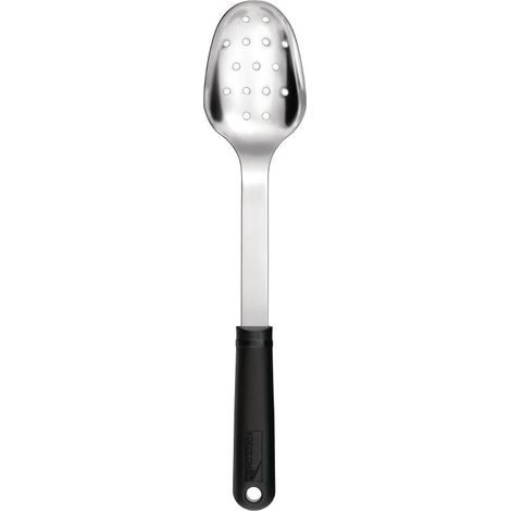 Cuillère ajourée inox et polypropylène Stop-Glisse Deglon - 320mm (1/2)